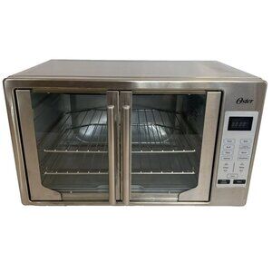 Oster Extra Large Single Pull French Door Silver Turbo Convection Toaster Oven